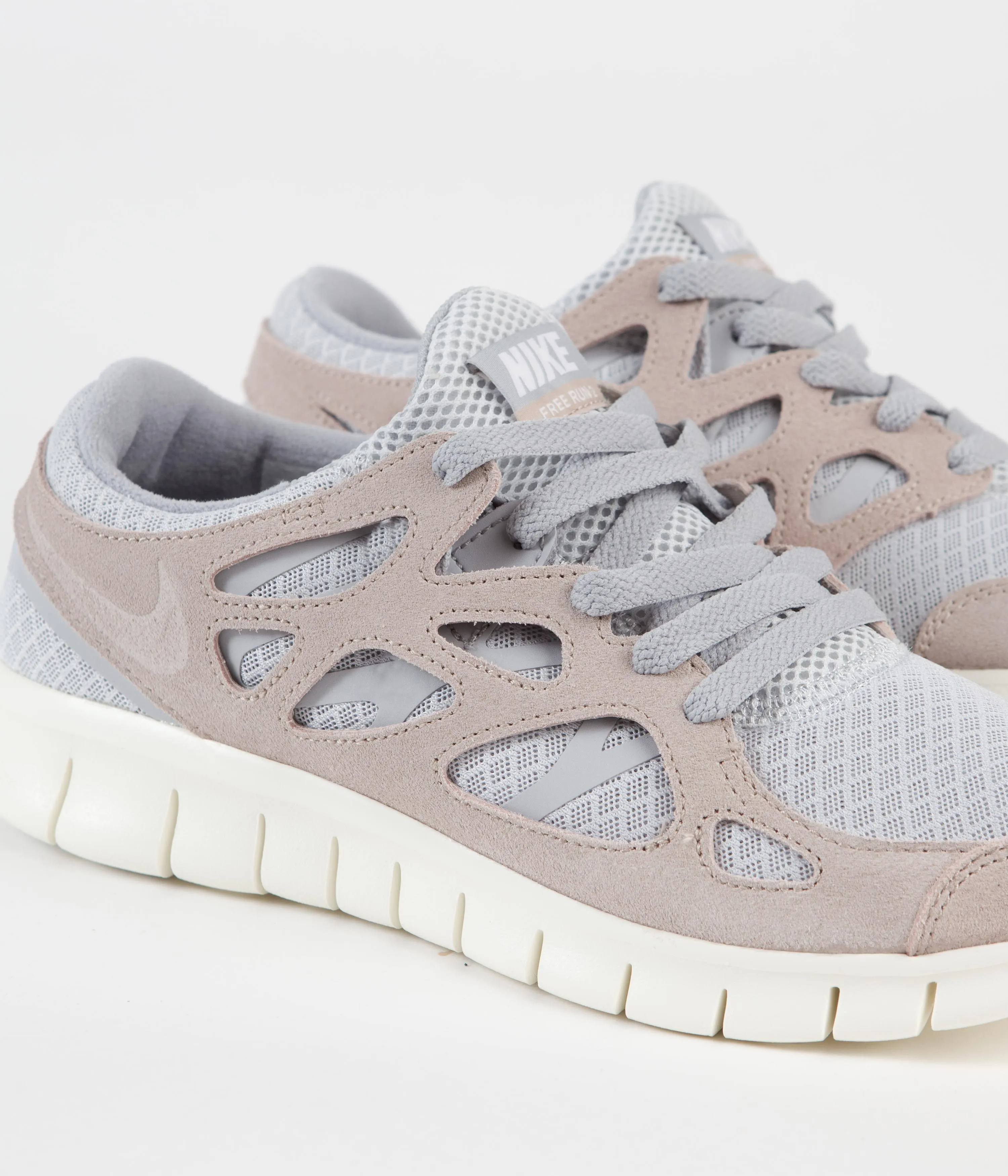 Nike Free Run 2 Shoes - Pure Platinum / Fossil Stone - Wolf Grey