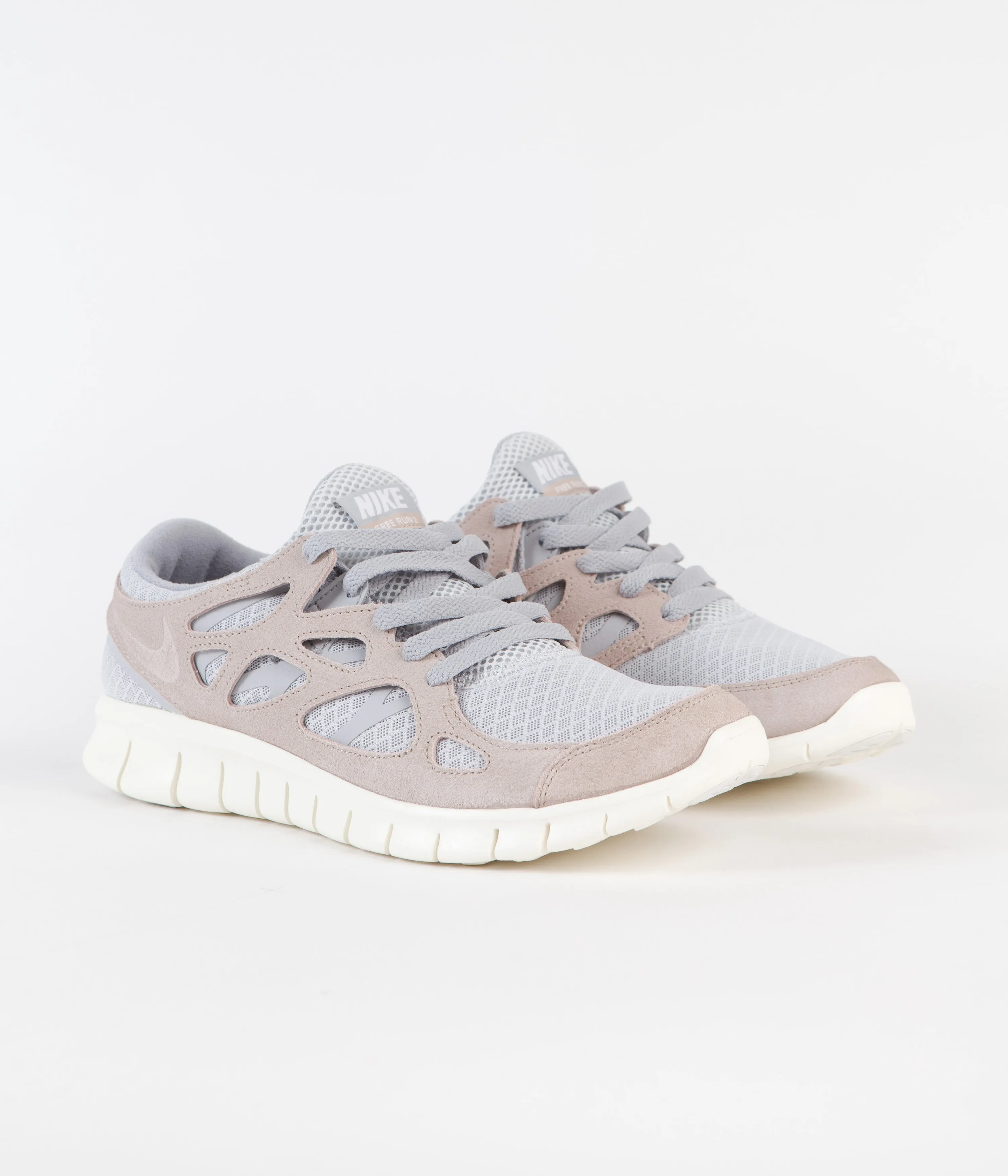 Nike Free Run 2 Shoes - Pure Platinum / Fossil Stone - Wolf Grey