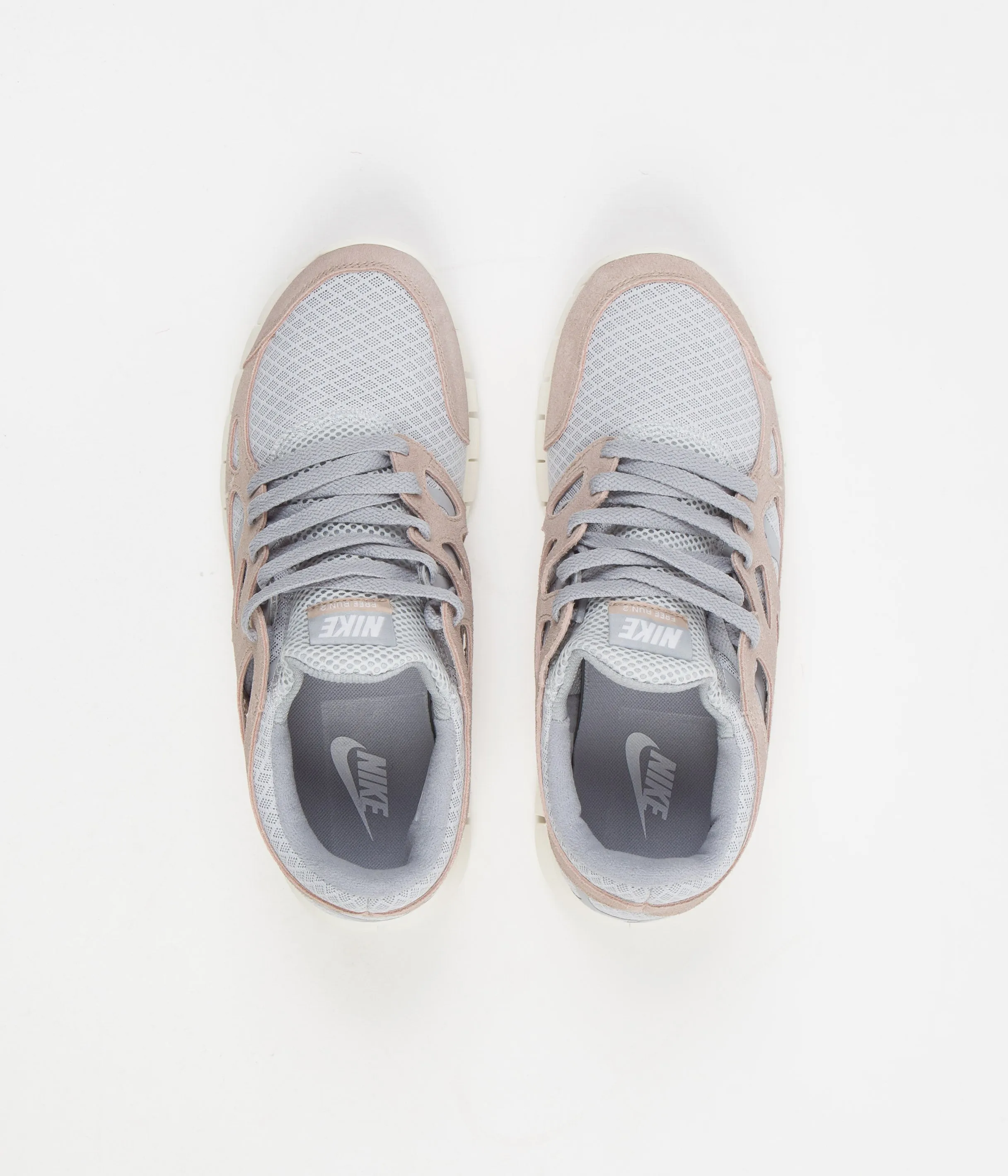 Nike Free Run 2 Shoes - Pure Platinum / Fossil Stone - Wolf Grey