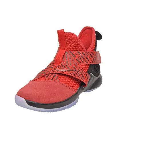 Nike Kids' Grade School Lebron Soldier XII Basketball Shoes (4, Red/Black)