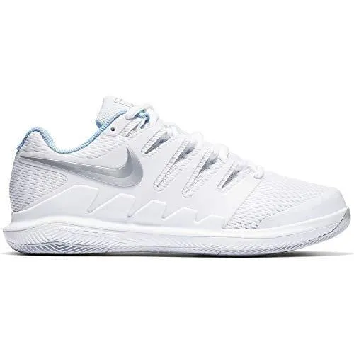 Nike Women's Air Zoom Vapor X Tennis Shoe White/Metallic Silver/Pure Platinum Size 10 M US