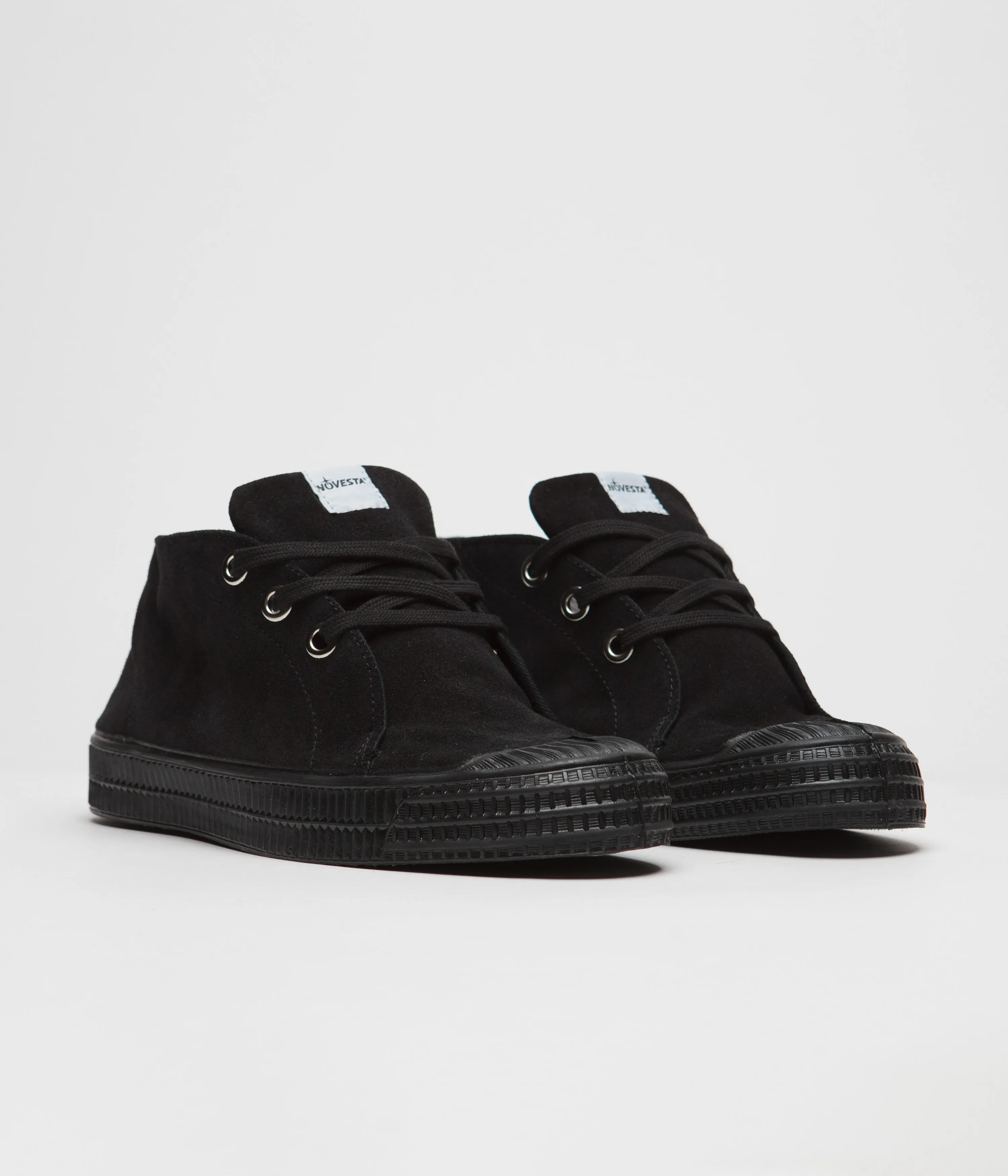 Novesta Star Chukka Suede Shoes - Mono Black