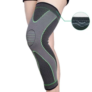 Nylon Knitted Riding Sports Extended Knee Pads, Size: S(Green Anti-slip)