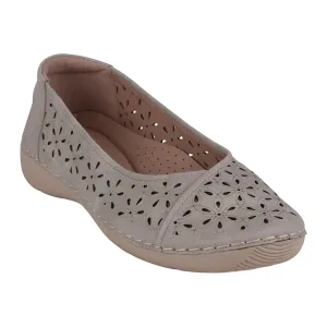 Nysha Grey Laser Cut Flats