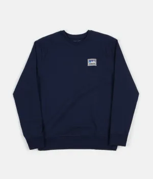 Patagonia Shop Sticker Patch Uprisal Crewneck Sweatshirt - Classic Navy