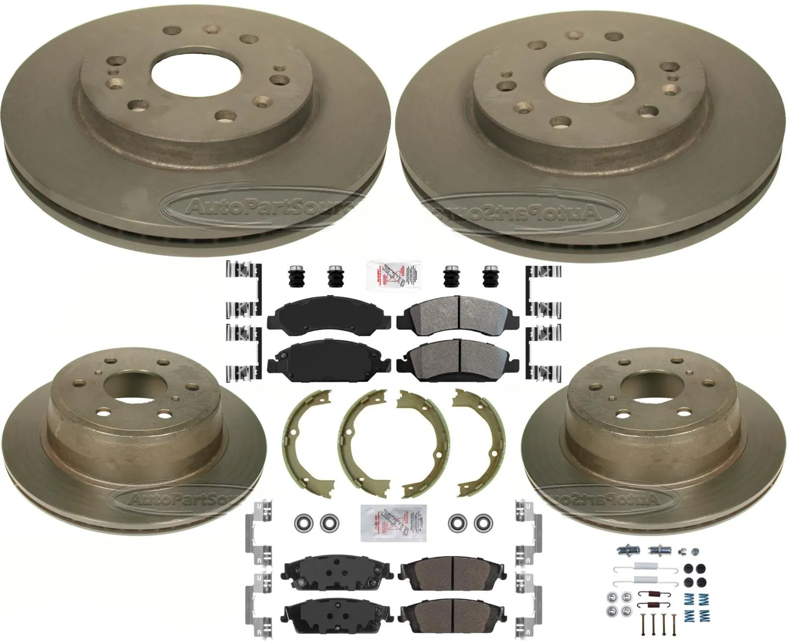 Performance Carbon Brake Disc Rotors Pads Park Shoes For Silverado 1500 2014-18