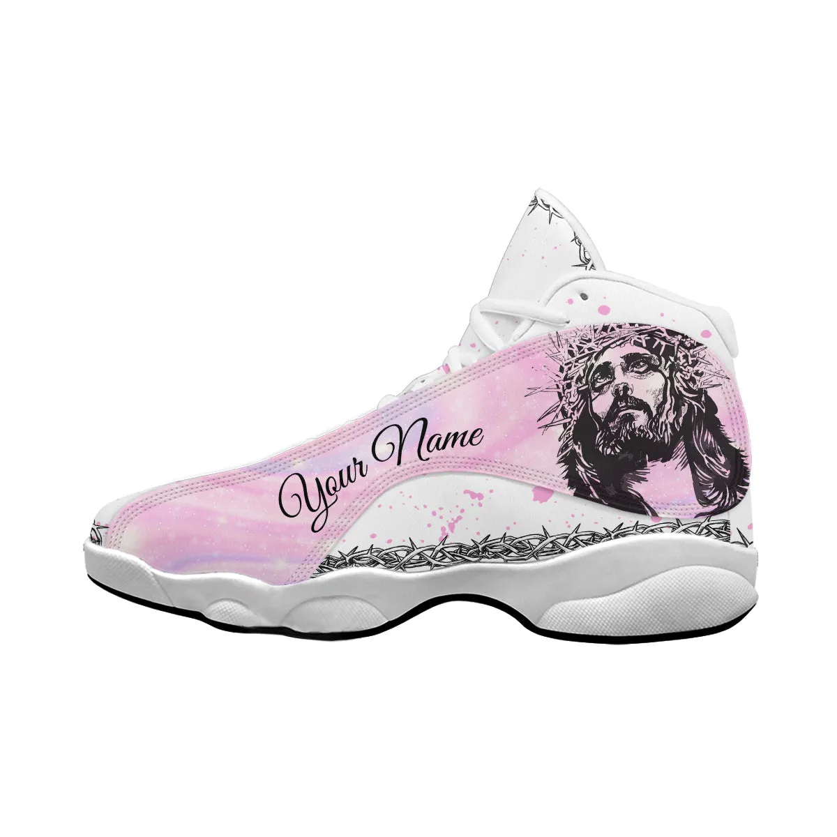 Personalized Have Faith In God Pink Jesus J13 Shoes - Jesus Shoes