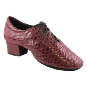 Practice Dance Shoes, 1205 Flexi, Leather Wine Rhombus