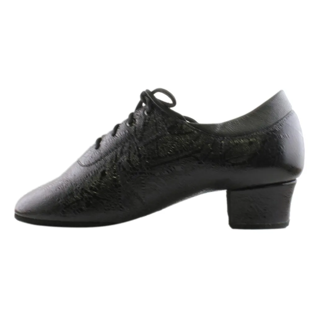 Practice Dance Shoes, 1205N Flexi, Black Leather, Pattern Splash