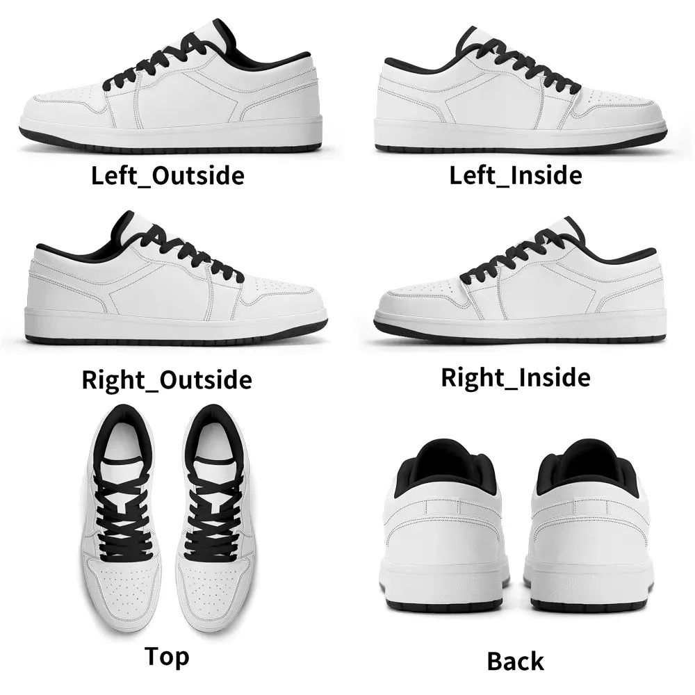 Premium PU Leather Low Top Sneakers