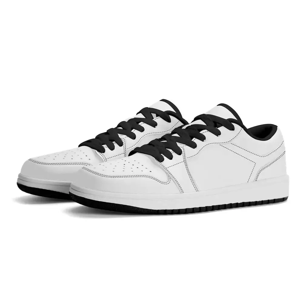 Premium PU Leather Low Top Sneakers