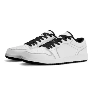 Premium PU Leather Low Top Sneakers