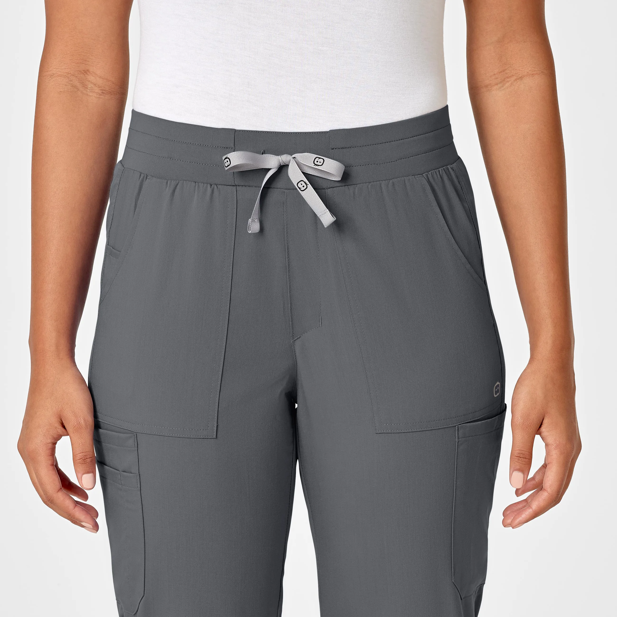 PRO Women's Slim Leg Cargo Scrub Pant - Pewter