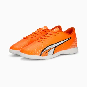 Puma Ultra Play Indoor Soccer Shoes 107227 01 ULTRA ORANGE-PUMA WHITE-BLUE GLIMMER