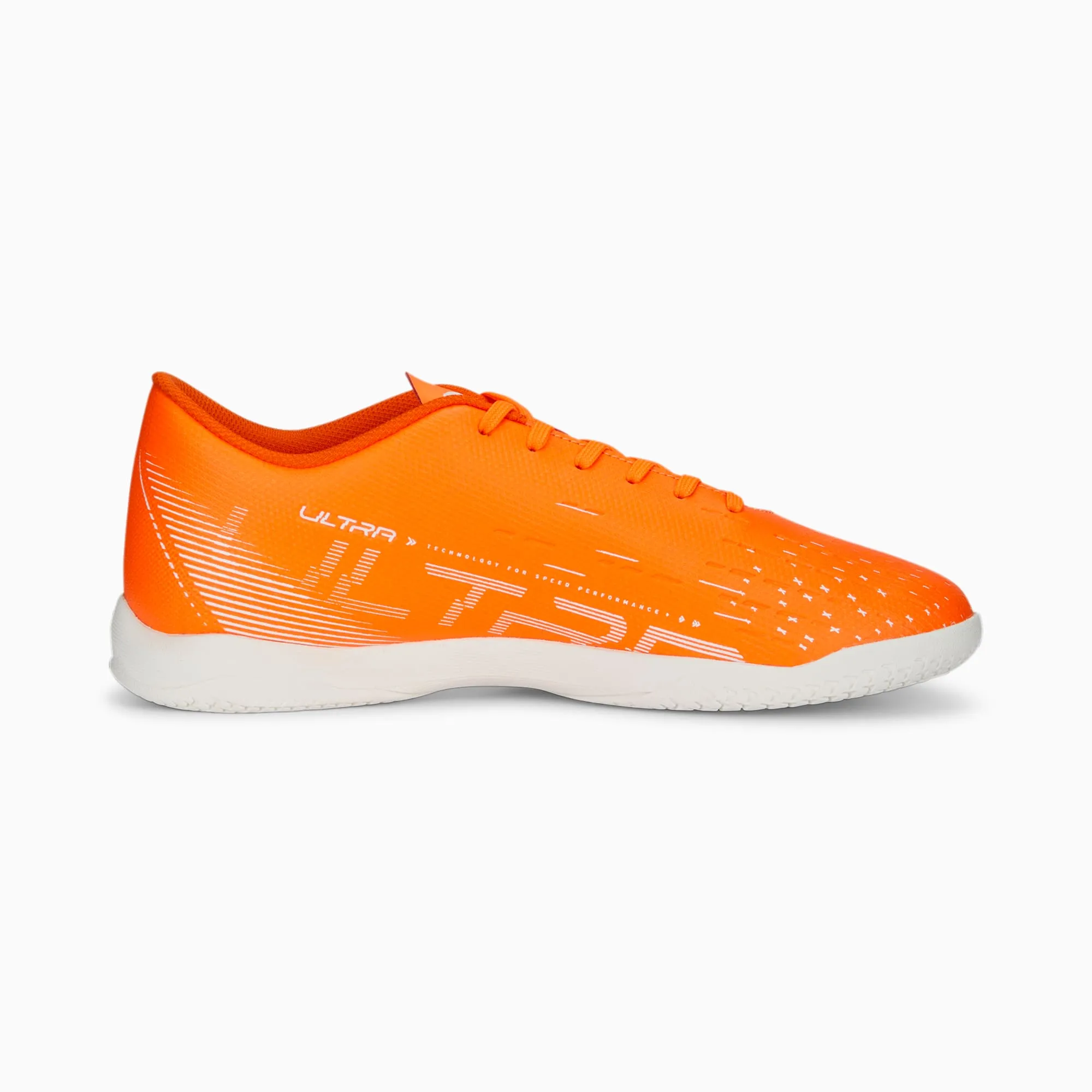 Puma Ultra Play Indoor Soccer Shoes 107227 01 ULTRA ORANGE-PUMA WHITE-BLUE GLIMMER