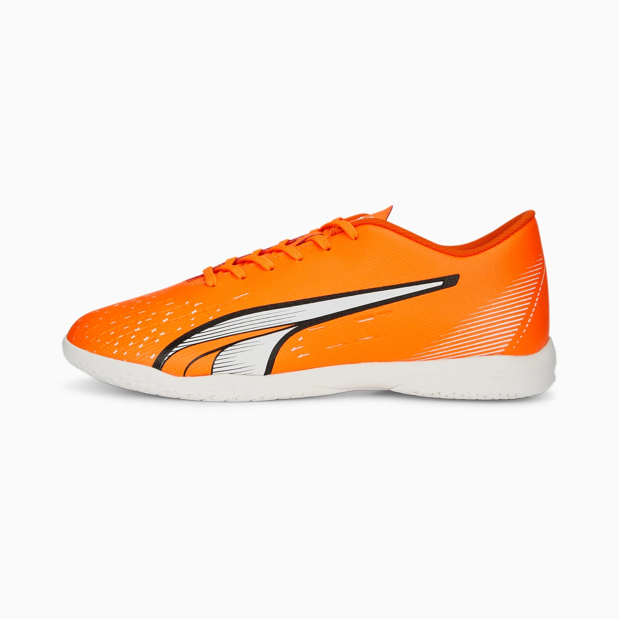 Puma Ultra Play Indoor Soccer Shoes 107227 01 ULTRA ORANGE-PUMA WHITE-BLUE GLIMMER