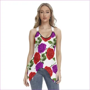 Red Rose Purp Women's Skinny Sport Tank Top