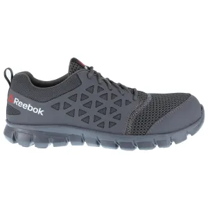 Reebok Mens Grey Mesh Work Shoes Athletic Oxford EH CT