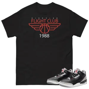 Retro 3 Black Cement Flight Club Shirt