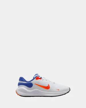 Revolution 7 Grade School White/Team Orange/Blue