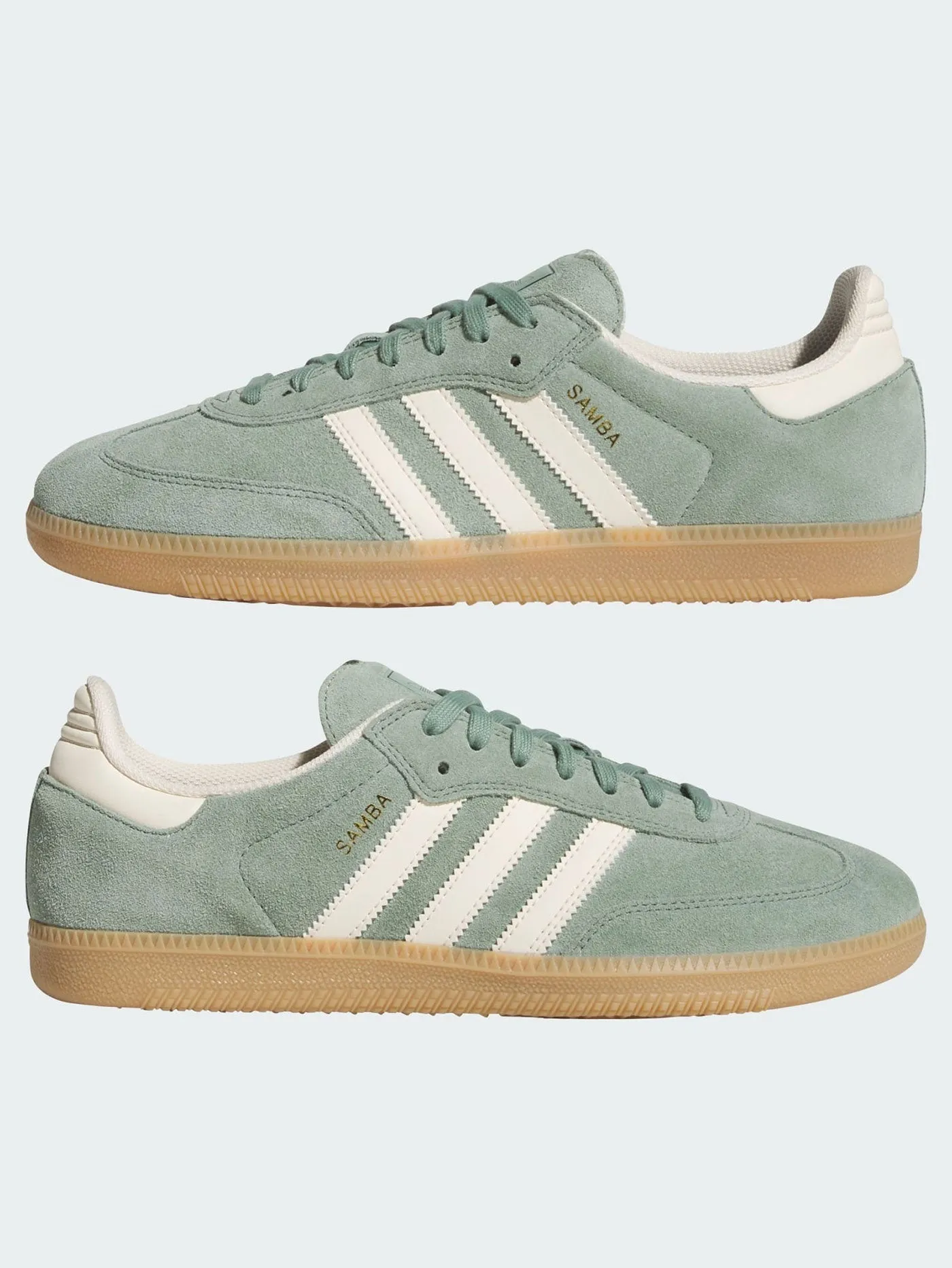 Samba ADV Silver Green/Wonder White/Gold Met Shoes