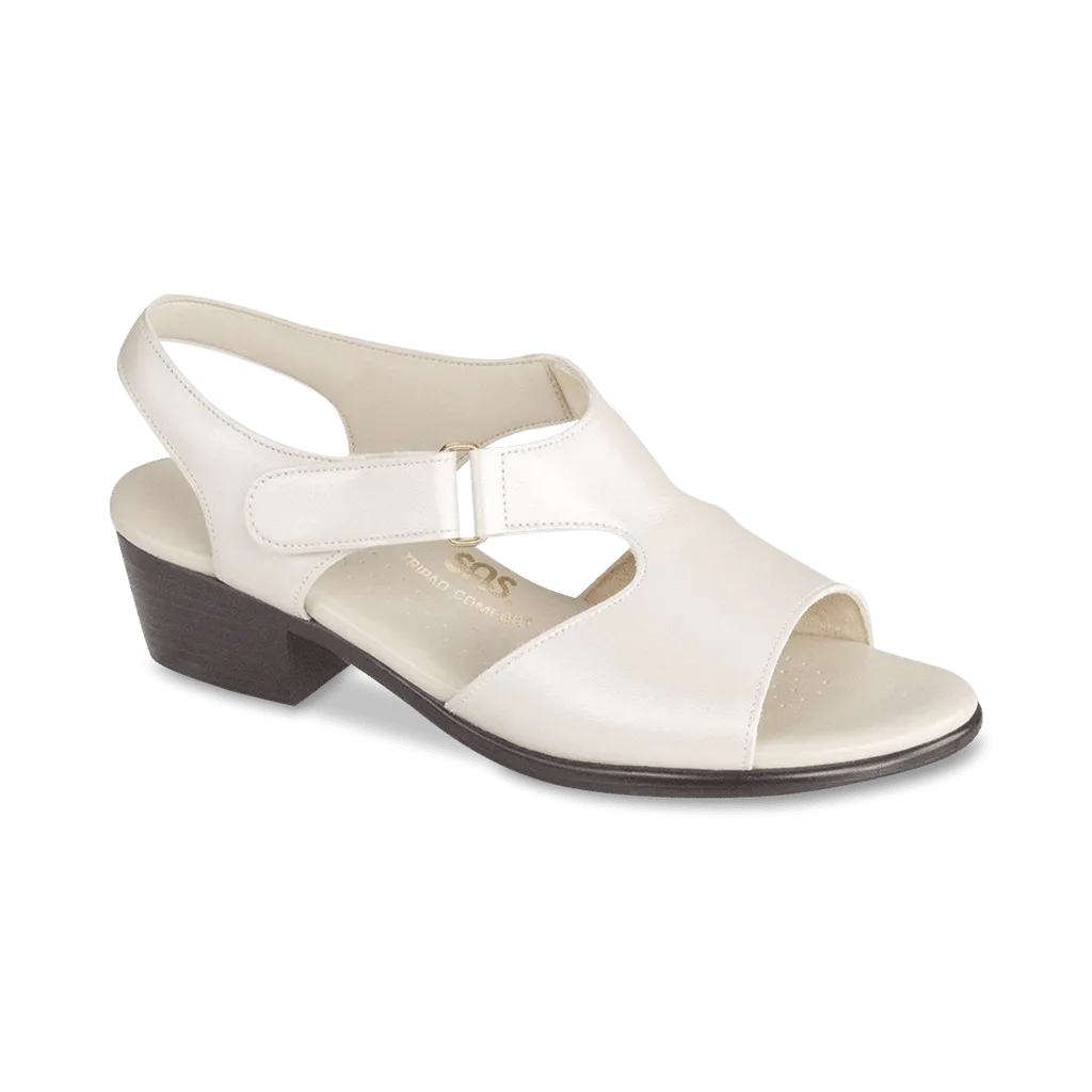 SAS Women's Suntimer Heeled Sandal in Pearl Bone