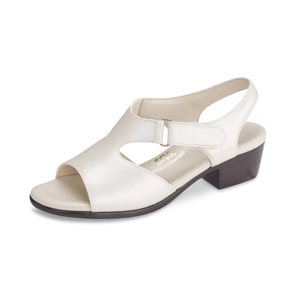 SAS Women's Suntimer Heeled Sandal in Pearl Bone