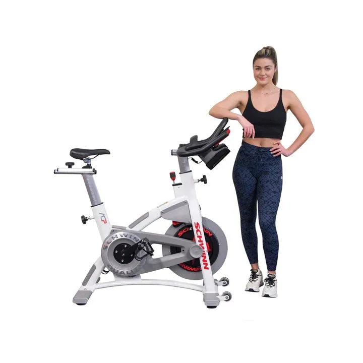 Schwinn AC Performance With Carbon Blue Indoor Bike (White, Morse Taper) - Commercial