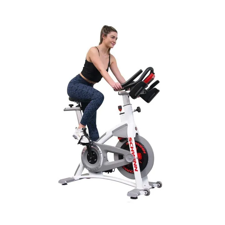 Schwinn AC Performance With Carbon Blue Indoor Bike (White, Morse Taper) - Commercial