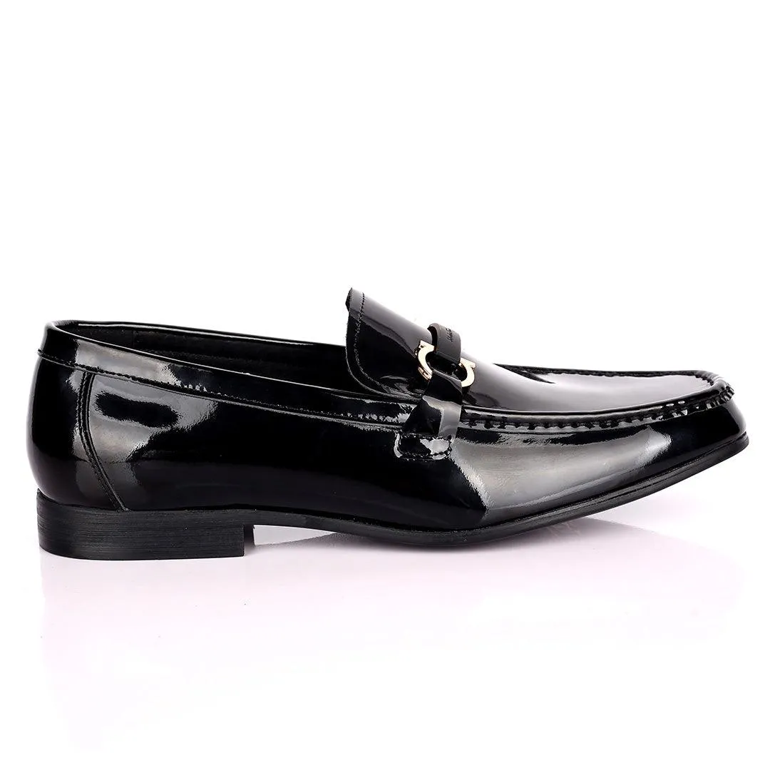 SF Classic Patent Leather Men's Shoe Parigi Logo