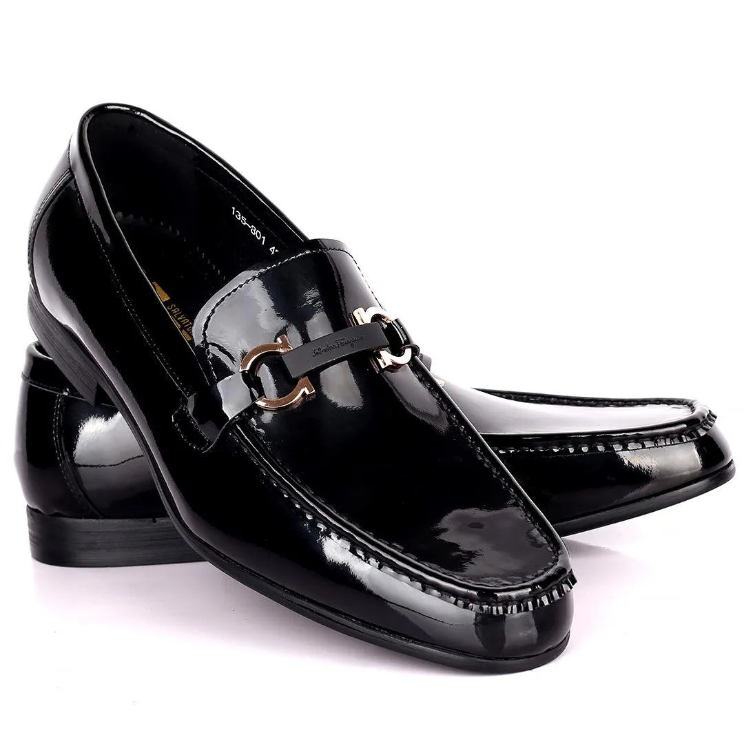 SF Classic Patent Leather Men's Shoe Parigi Logo