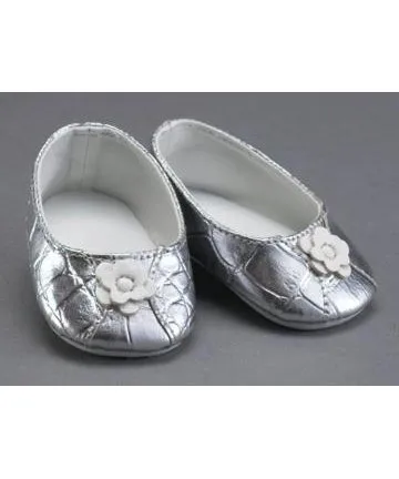 Silver and White Shoes