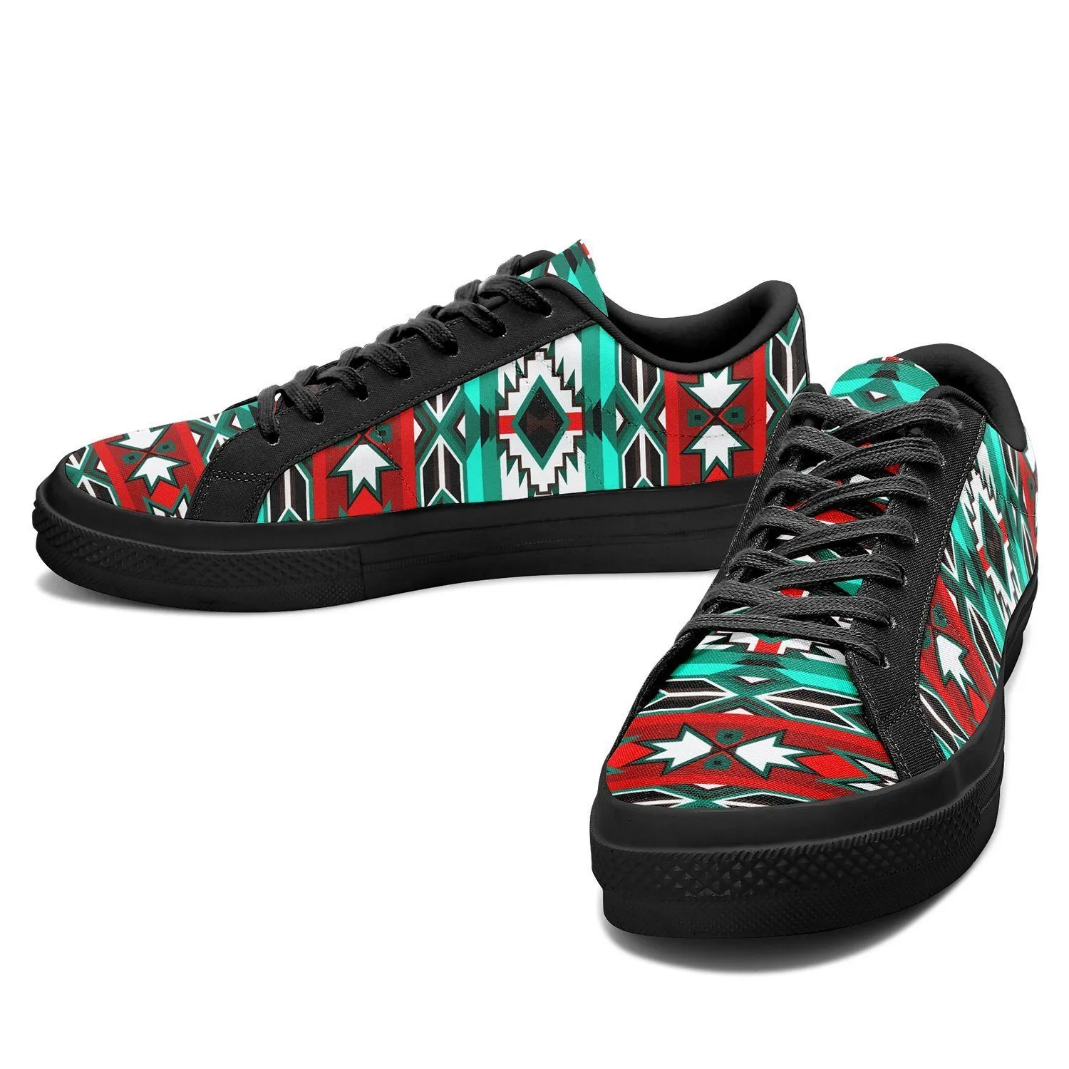 Southwest Journey Aapisi Low Top Canvas Shoes Black Sole