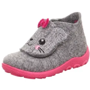 Superfit Light Grey/Pink Happy Octi Slippers With Warm Lining