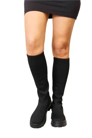 TEEK - Knee High Platform Sock Boots