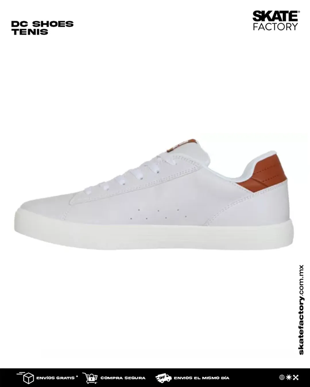 TENIS DC SHOES NOTCH SN MX CABALLERO BCO CAFE (WDR)