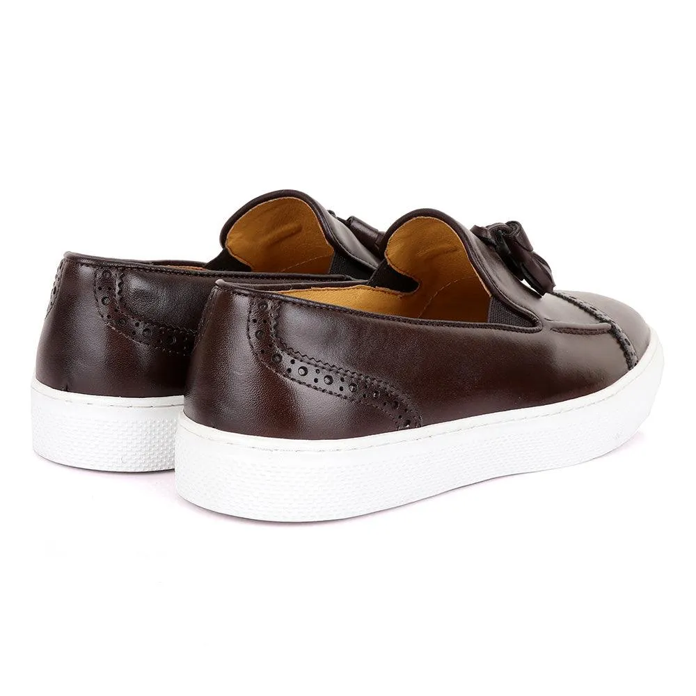 Terry Taylors Classic Coffee Tassel Sneaker Shoe