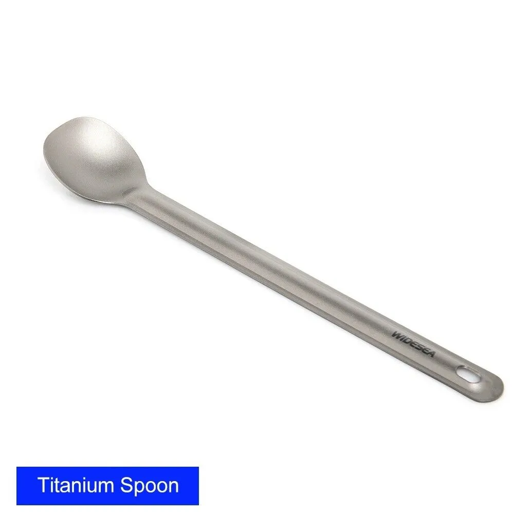 Titanium Spork & Spoon Set: Ultralight Cutlery for Campers | Widesea