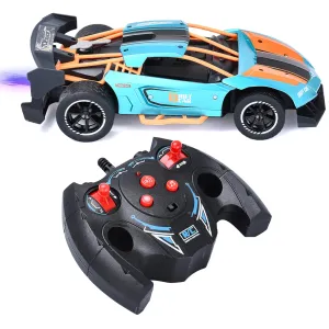 Top Race Rc Drift Cars - Scale Remote Control Drift Cars With Smoking Function, Li-Ion Battery - Forward/Backward/Turn Left & Right -Drift Rc Cars For Adults - Blue And Orange