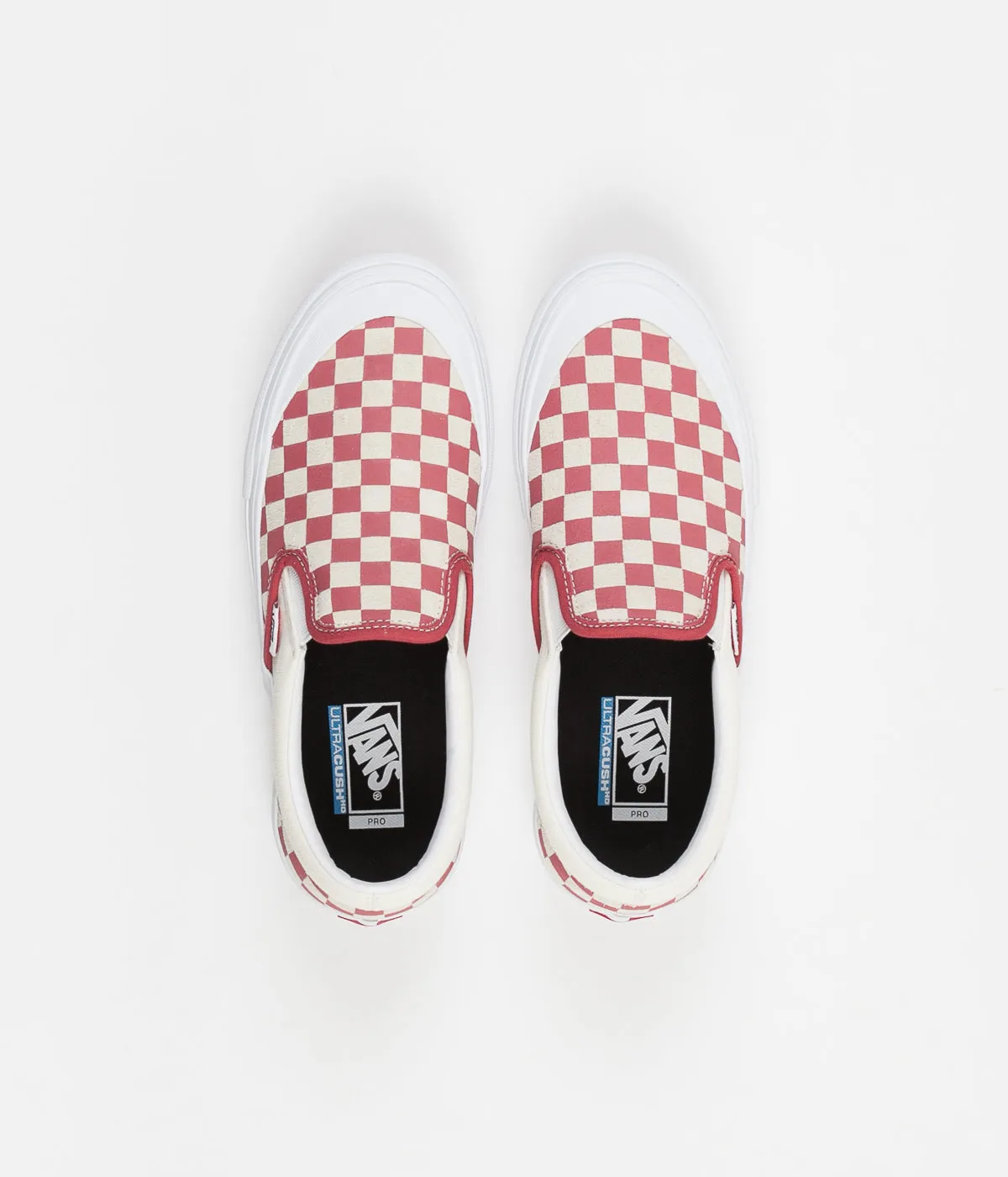 Vans Slip-On Pro Shoes - (Checkerboard) Mineral Red