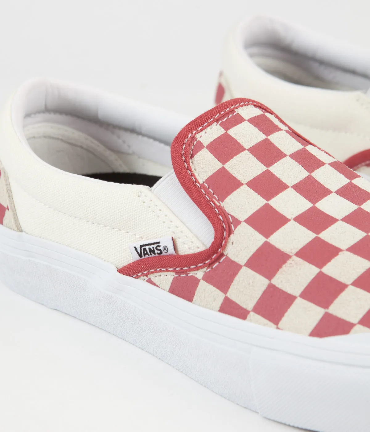 Vans Slip-On Pro Shoes - (Checkerboard) Mineral Red