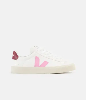 Veja Womens Campo Chromefree Shoes - Extra White / Guimauve / Marsala