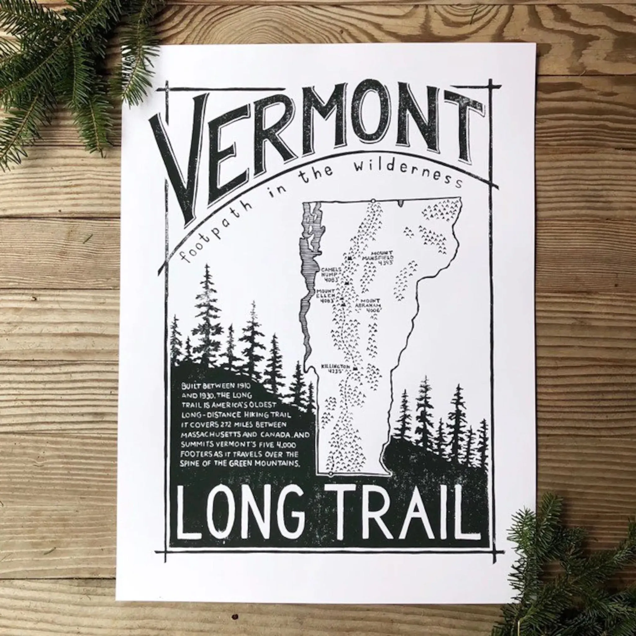 Vermont Long Trail Print