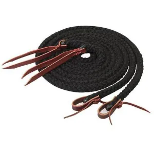 Weaver Leather Silvertip Hollow Braid Split Reins, 5/8" x 8'