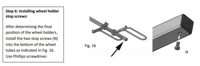 WHEEL TUBE STOP SCREWS