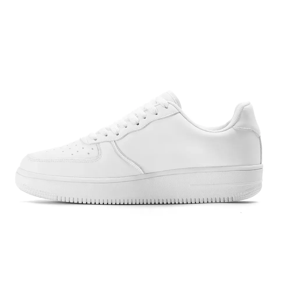 White Low Top Leather Sneakers F1