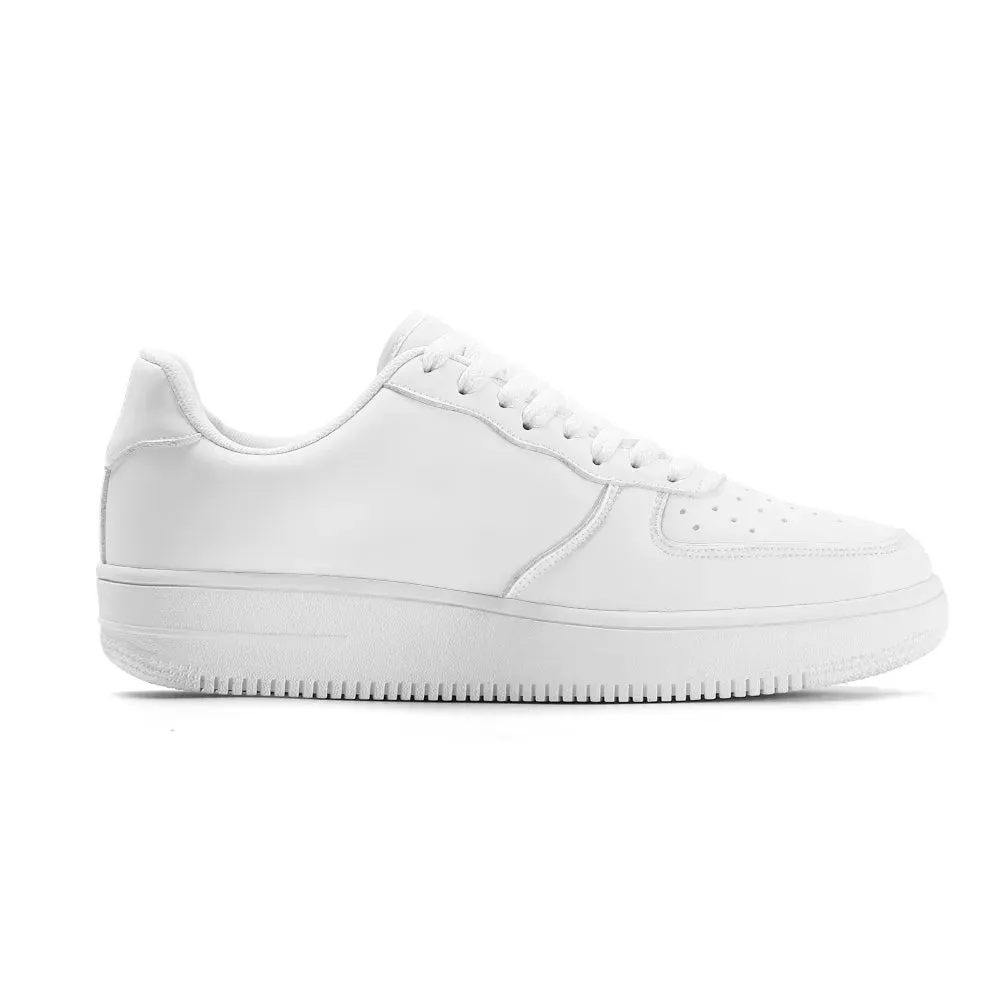 White Low Top Leather Sneakers F1