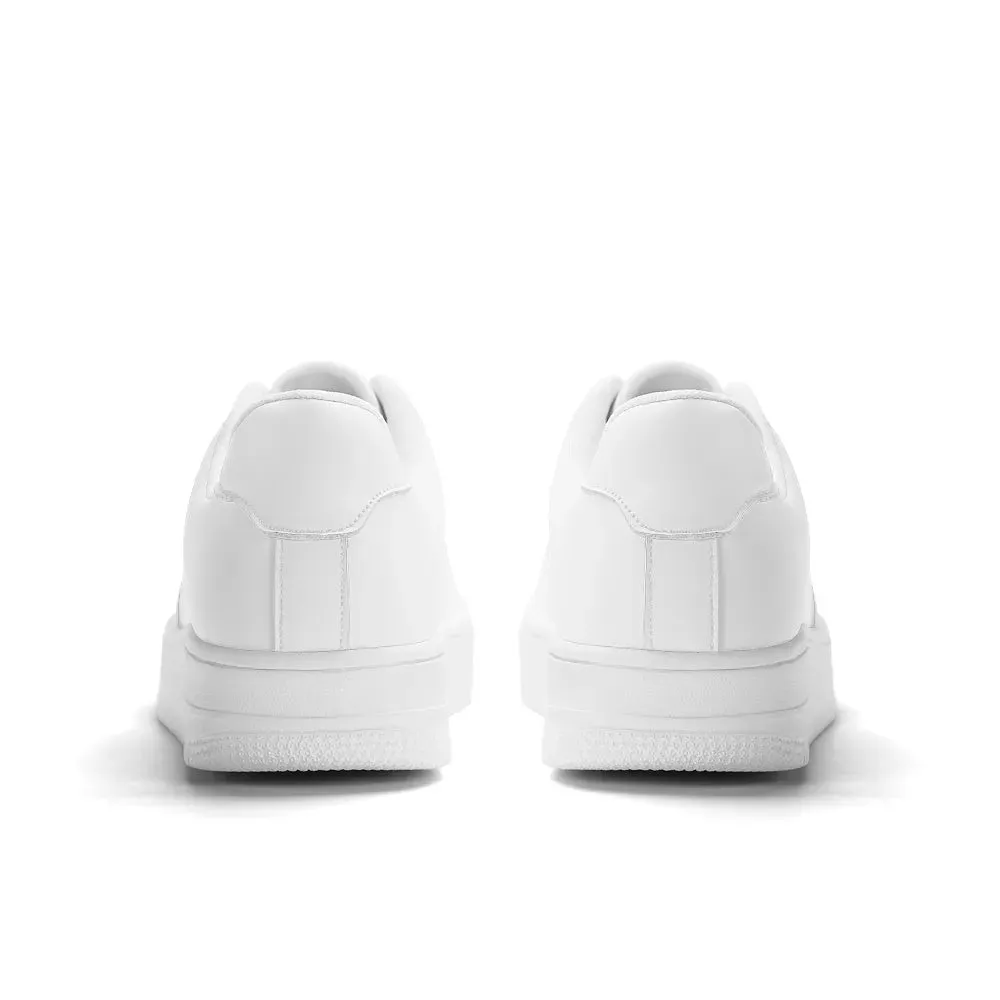 White Low Top Leather Sneakers F1