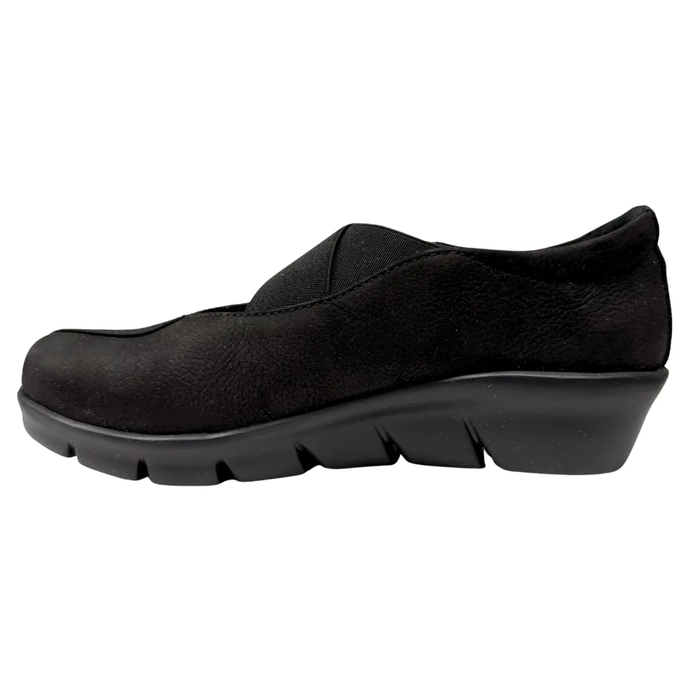 Wolky Cursa Black Antique Nubuck Shoe (Women's)