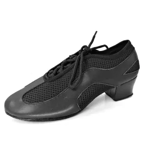 Women Ballroom Dancing Shoes Ladies Tango Latin Practice Dance Shoe Suede Sole Lace-up Closed-toe